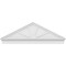 Ekena Millwork Peaked Cap 4 Spoke Architectural PVC Combination Pediment, 66"W x 23-3/8"H x 2-3/4"P (Pitch 6/12) PEDPC066X235PKC04 - alternate 5